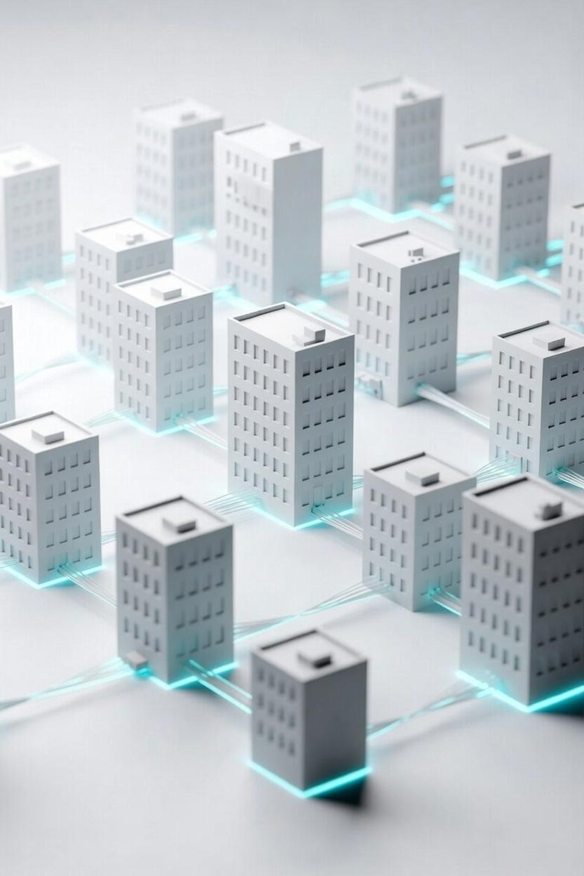 Nätverk av sammankopplade byggnader